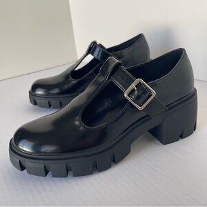 Madden Girl Black Platform Mary Janes